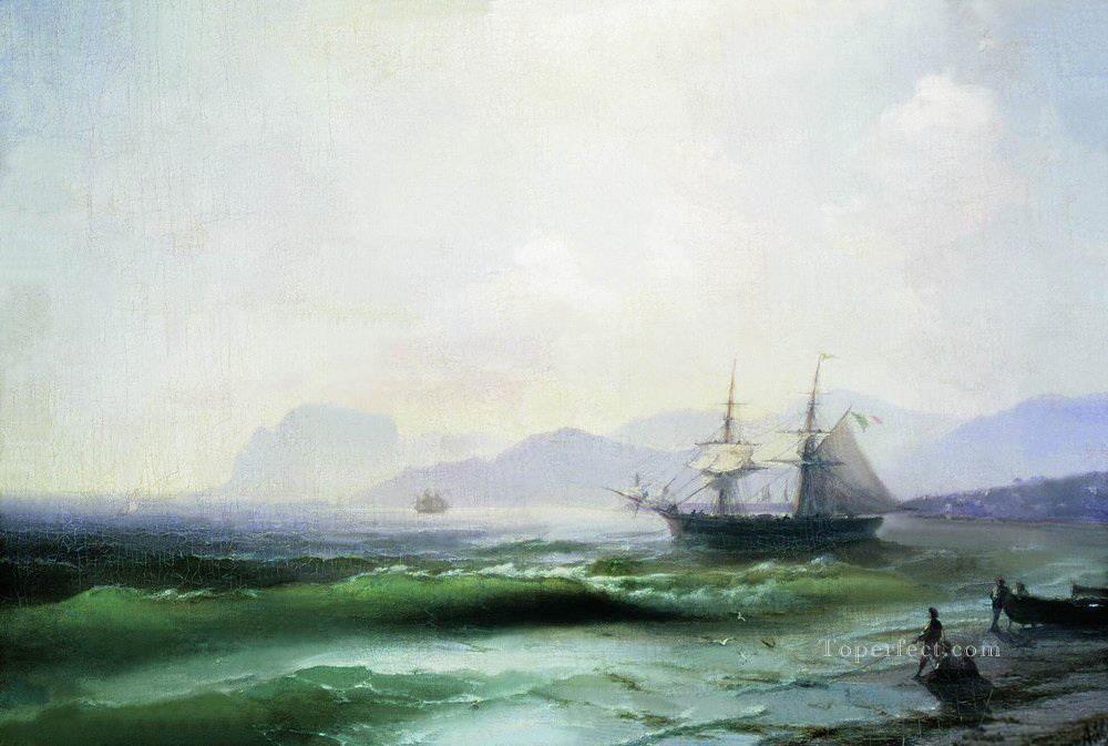 Mar agitado 1877 Romántico Ivan Aivazovsky Ruso Pintura al óleo